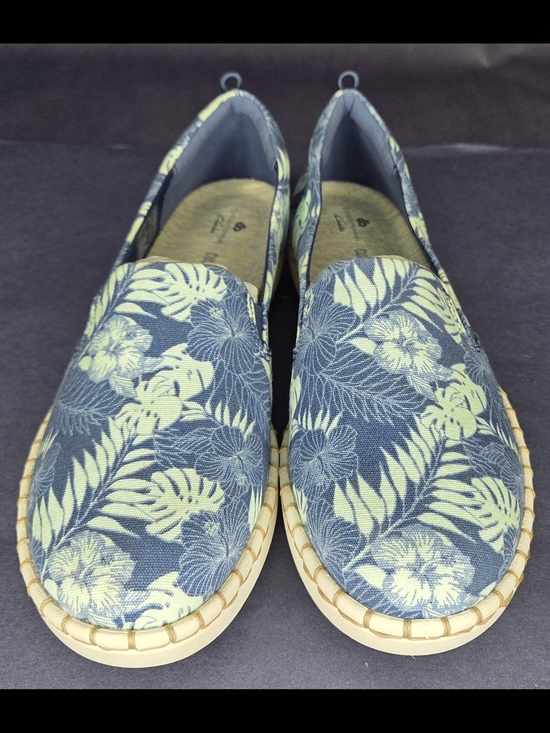 Cloudsteppers by Clarks Shoes - Cloudsteppers by Clarks Navy Floral Canvas Slip-On Loafers